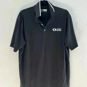 Callaway Opti Dri Men's Gold Polo - Black and White- LARGE
